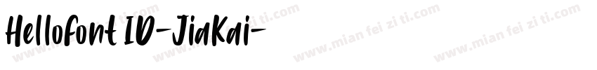 HelloFont ID-JiaKai字体转换